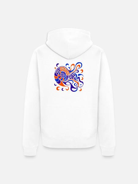 Unbound by form - Unisex Premium Bio Zip Hoodie - Weiß