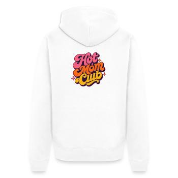 Hot Mom Club Muttertag Mama Retro Groovy Geschenk - Unisex Premium Bio Zip Hoodie - Weiß - Hinten - Thijin (182cm)