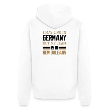 New Orleans - Unisex Premium Bio Zip Hoodie - Weiß - Hinten - Thijin (182cm)