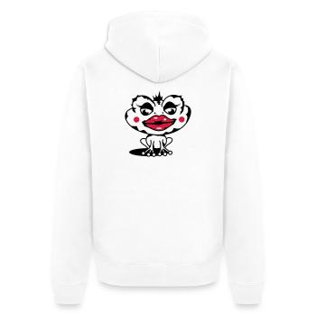 A toad with a thick lip - Unisex Premium Organic Zip Hoodie - white - Back - Thijin (182cm)