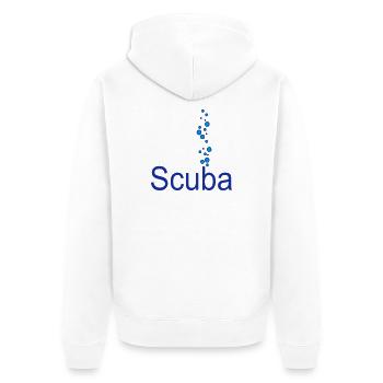 Scuba - Unisex Premium Organic Zip Hoodie - white - Back - Thijin (182cm)
