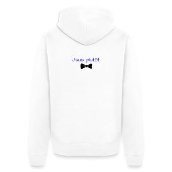 noeud papillon - Veste à capuche bio Premium Unisexe - blanc - Dos - Thijin (182cm)