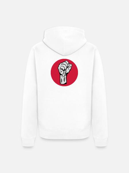 Faust - Protest - Demokratie - Unisex Premium Bio Zip Hoodie - Weiß