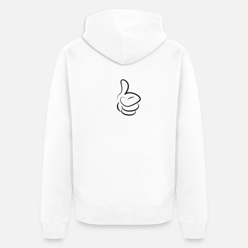 Thumbs up! - Veste à capuche bio Premium Unisexe - blanc