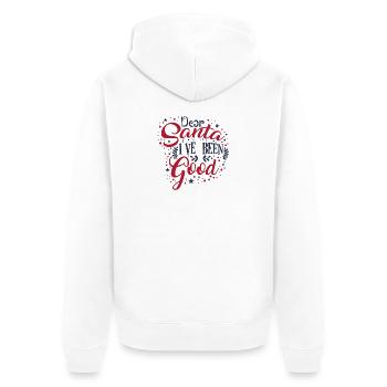 Dear santa i ve been good! - Unisex Premium Bio Zip Hoodie - Weiß - Hinten - Thijin (182cm)