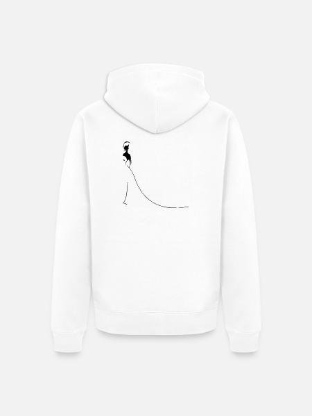Hochzeit, Braut - Unisex Premium Bio Zip Hoodie - Weiß