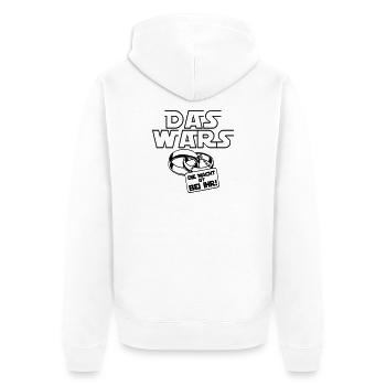 Junggesellenabschied - das wars die macht ist (25) - Unisex Premium Bio Zip Hoodie - Weiß - Hinten - Thijin (182cm)