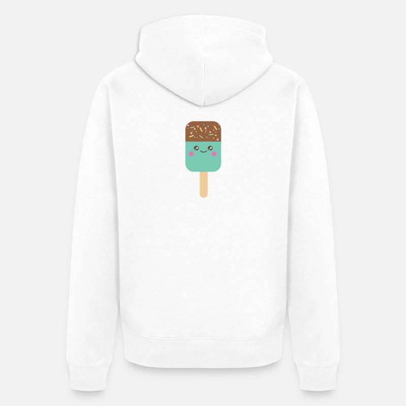 Glace - Veste à capuche bio Premium Unisexe - blanc