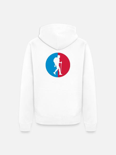 Hiking / Wandern / Randonnée - Unisex Premium Organic Zip Hoodie - white