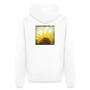 Demi-tournesol - Veste à capuche bio Premium Unisexe - blanc - Dos - Thijin (182cm)