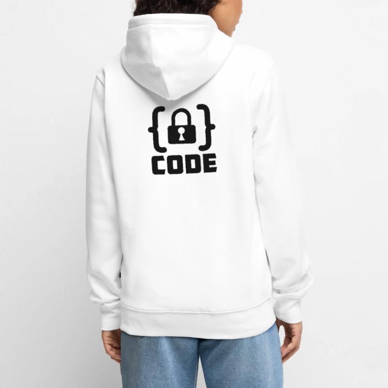 Code avec programmateur de verrouillage Veste à capuche bio Premium Unisexe