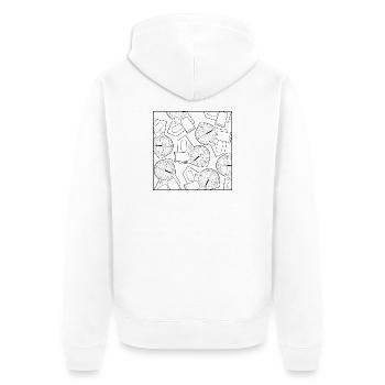 Orienteering [05.1] [orienteering] [PX] - Unisex Premium Organic Zip Hoodie - white - Back - Thijin (182cm)