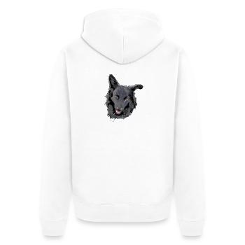 Mudi - Veste à capuche bio Premium Unisexe - blanc - Dos - Thijin (182cm)