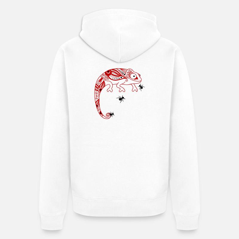 Camélion - Veste à capuche bio Premium Unisexe - blanc