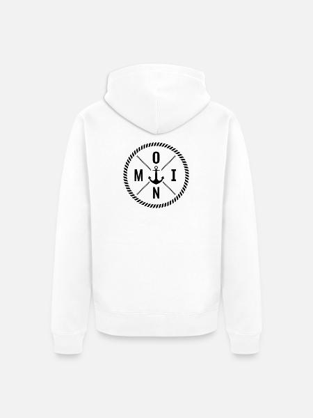 Moin - Unisex Premium Bio Zip Hoodie - Weiß