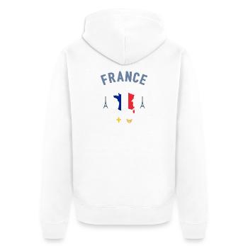 France - Veste à capuche bio Premium Unisexe - blanc - Dos - Thijin (182cm)