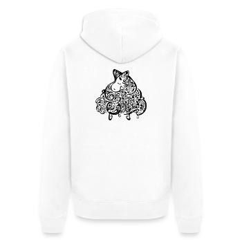 Ornements abstraits de moutons - Veste à capuche bio Premium Unisexe - blanc - Dos - Thijin (182cm)