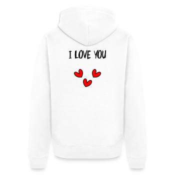 CHRISTMAS. YEAR. ANNIVERSARY. RETIREMENT. DAD. MAMAM. - Unisex Premium Organic Zip Hoodie - white - Back - Thijin (182cm)