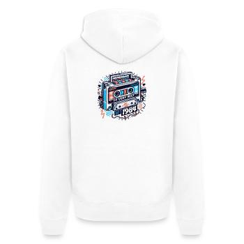 1984 Vintage Vintage anniversaire rétro cadeau - Veste à capuche bio Premium Unisexe - blanc - Dos - Thijin (182cm)
