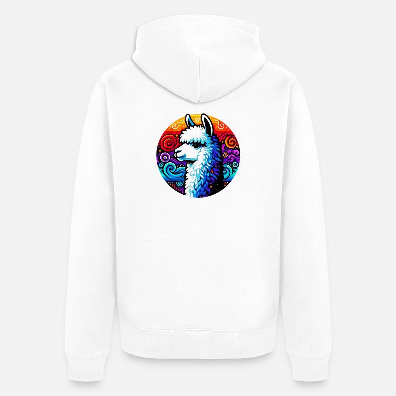 Alpaga - Veste à capuche bio Premium Unisexe - blanc