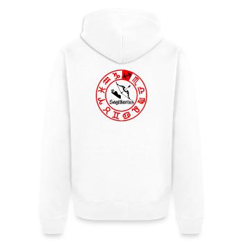 Signe du zodiaque Sagittaire Sagittaire - Veste à capuche bio Premium Unisexe - blanc - Dos - Thijin (182cm)