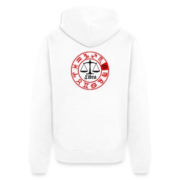 Twelve signs zodiac sign Libra Libra - Unisex Premium Organic Zip Hoodie - white - Back - Thijin (182cm)