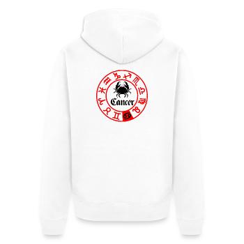 Zwölf Sternzeichen Krebs Krebs - Unisex Premium Bio Zip Hoodie - Weiß - Hinten - Thijin (182cm)
