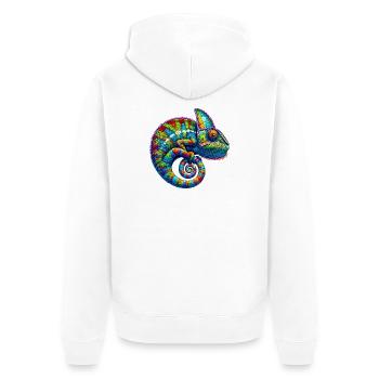 Caméléon - Veste à capuche bio Premium Unisexe - blanc - Dos - Thijin (182cm)