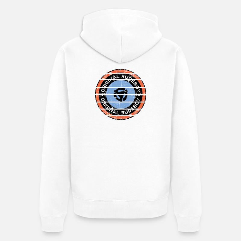 Original Rudeboy - Unisex Premium Bio Zip Hoodie - Weiß