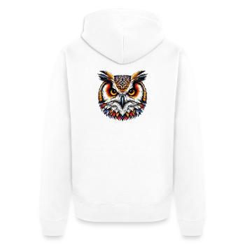 Hibou - Veste à capuche bio Premium Unisexe - blanc - Dos - Thijin (182cm)