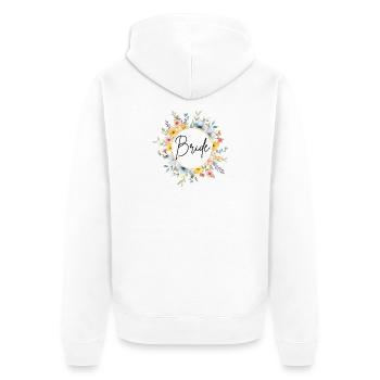 Team Bride! Customizable - Unisex Premium Organic Zip Hoodie - white - Back - Thijin (182cm)