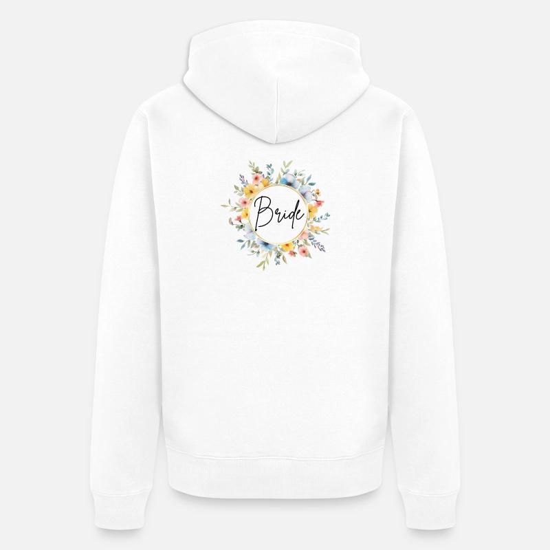 L’équipe Bride ! Personnalisable - Veste à capuche bio Premium Unisexe - blanc