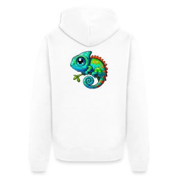 Caméléon - Veste à capuche bio Premium Unisexe - blanc - Dos - Thijin (182cm)