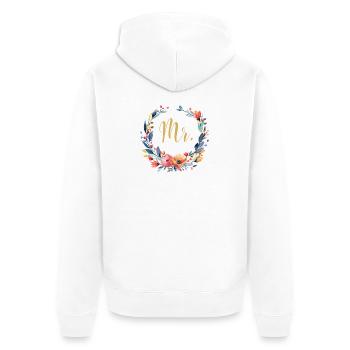 Monsieur.! Personnalisable - Veste à capuche bio Premium Unisexe - blanc - Dos - Thijin (182cm)