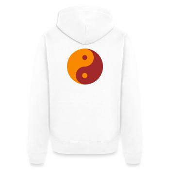 YIN YANG - Veste à capuche bio Premium Unisexe - blanc - Dos - Thijin (182cm)