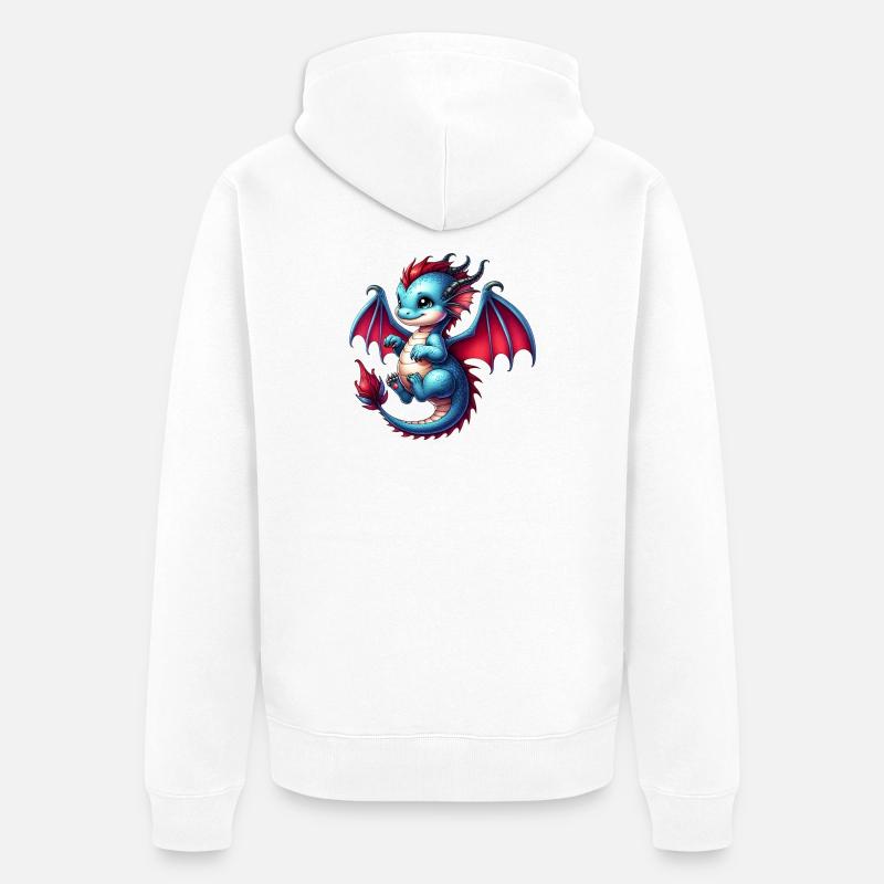 Dragon - Veste à capuche bio Premium Unisexe - blanc