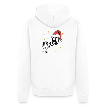 Santa Claus Comic - Unisex Premium Organic Zip Hoodie - white - Back - Thijin (182cm)
