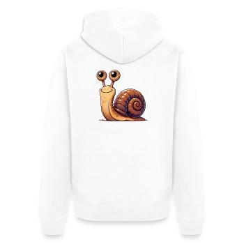 Escargot - Veste à capuche bio Premium Unisexe - blanc - Dos - Thijin (182cm)