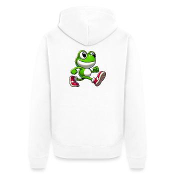 Grenouille - Veste à capuche bio Premium Unisexe - blanc - Dos - Thijin (182cm)