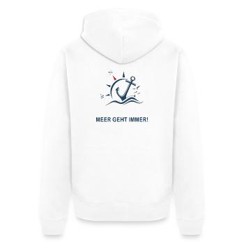 La mer fonctionne toujours - Veste à capuche bio Premium Unisexe - blanc - Dos - Thijin (182cm)