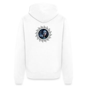Heavenly Alliance: The Wolf and the Beautiful Woman - Unisex Premium Organic Zip Hoodie - white - Back - Thijin (182cm)