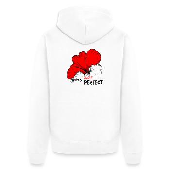 Vous êtes parfait - Veste à capuche bio Premium Unisexe - blanc - Dos - Thijin (182cm)