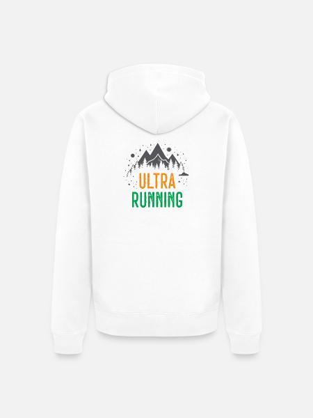 Ultra Running - Veste à capuche bio Premium Unisexe - blanc