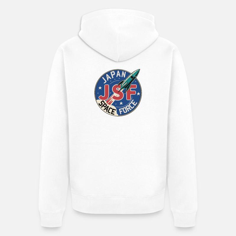 Force spatiale japonaise - Veste à capuche bio Premium Unisexe - blanc