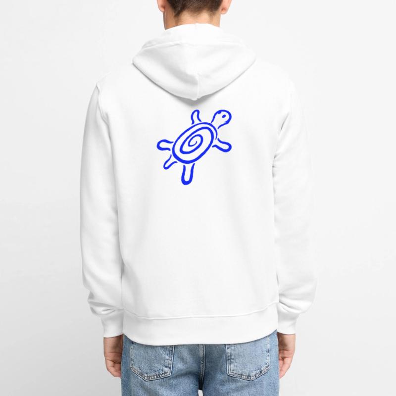 turtle spiral turtle shell pattern cute Unisex Premium Organic Zip Hoodie