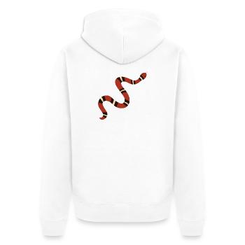 Rostige Königsschlange Illustration - Unisex Premium Bio Zip Hoodie - Weiß - Hinten - Thijin (182cm)