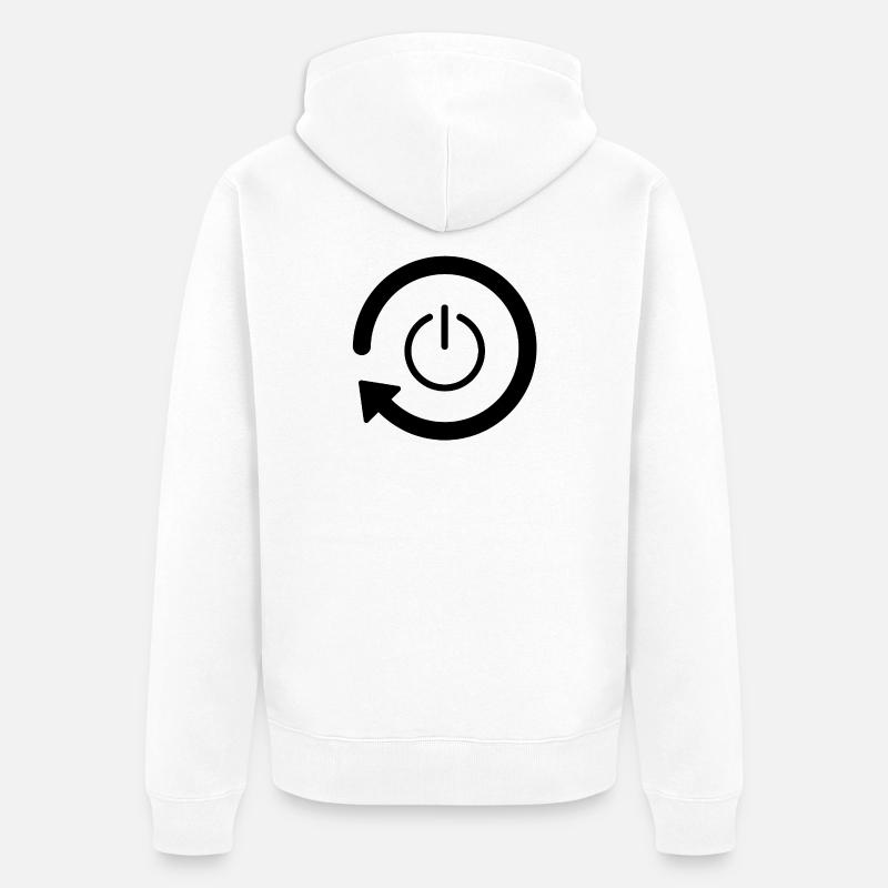 Redémarrage du circuit - Veste à capuche bio Premium Unisexe - blanc