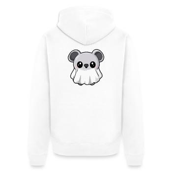 Koala Halloween Ghost - Unisex Premium Organic Zip Hoodie - white - Back - Thijin (182cm)