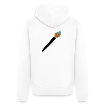 pinceau - Veste à capuche bio Premium Unisexe - blanc - Dos - Thijin (182cm)