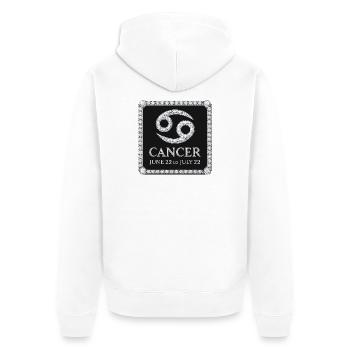 Signe du zodiaque Cancer - Veste à capuche bio Premium Unisexe - blanc - Dos - Thijin (182cm)
